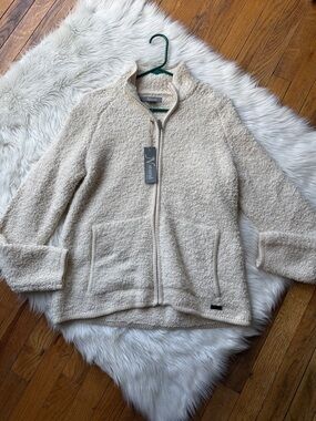 Natural Reflections Cream Teddy Zip-Up Jacket